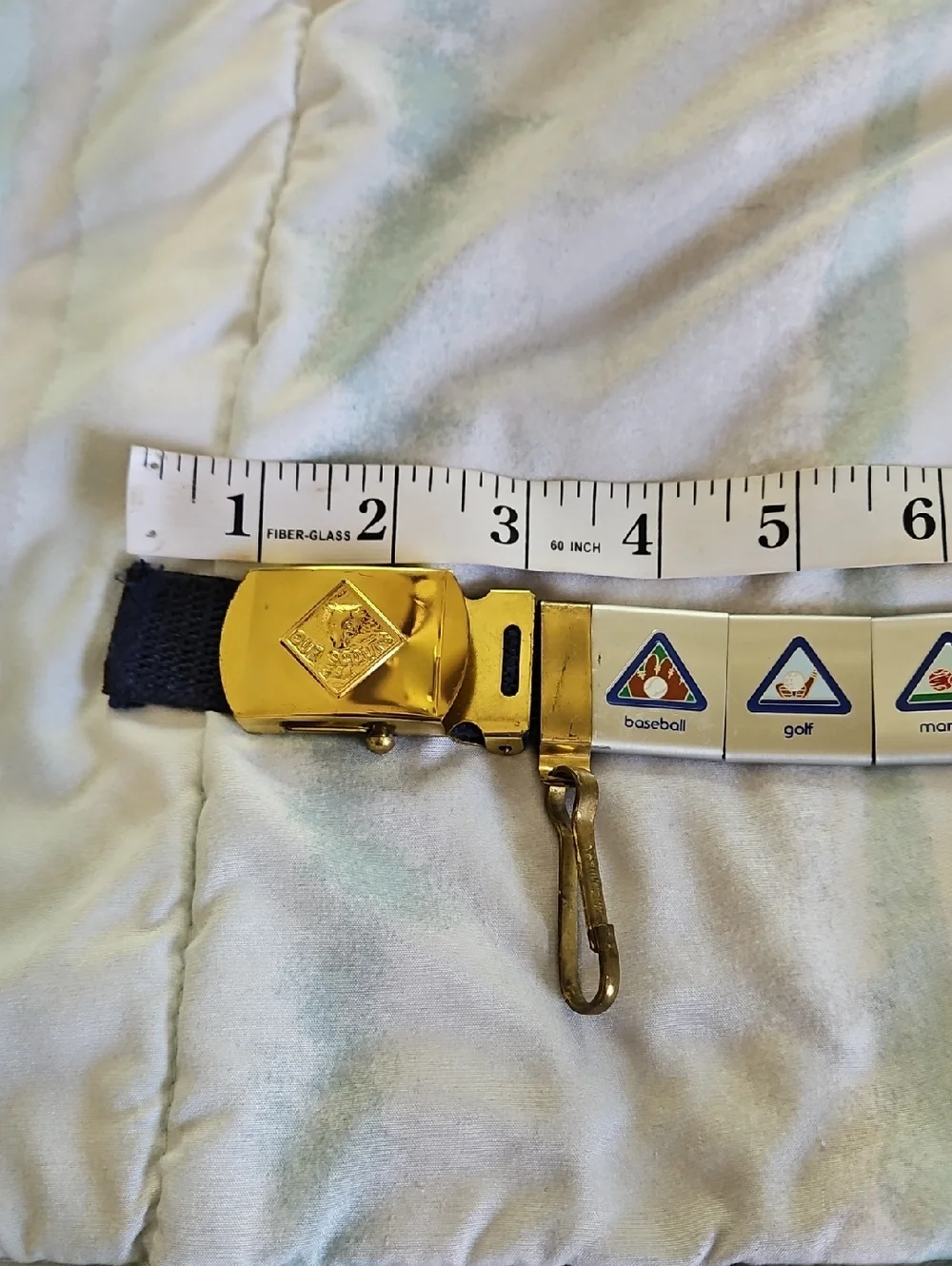 Vintage Cub Scouts USA Belt & Buckle With Loop Slide Badges 27